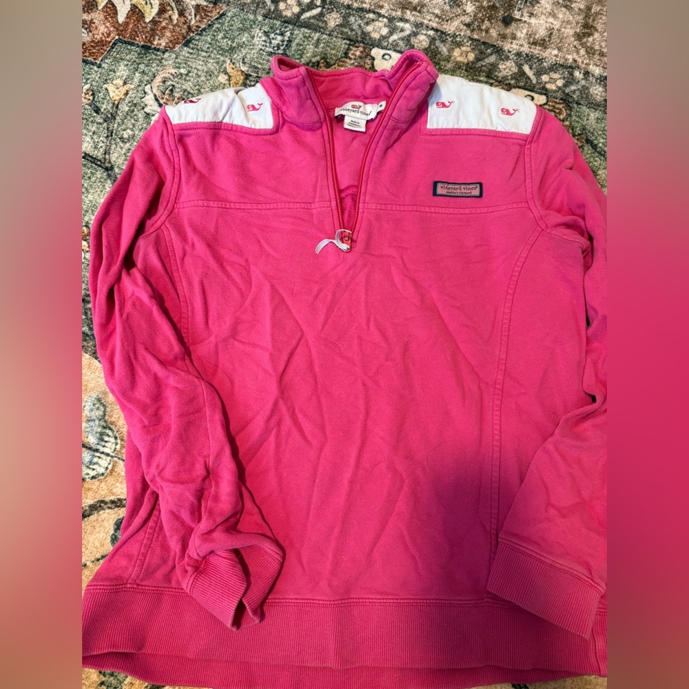 Vineyard Vines Women's Bright Pink Pullover Sweater